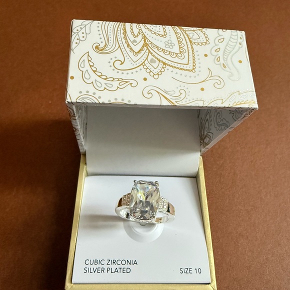Charter Club Jewelry - Charter Club Silver Plated Ring with Cubic Zirconia